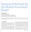 Numerical Methods for the Markov Functional Model
