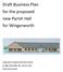Draft Business Plan for the proposed new Parish Hall for Wingerworth