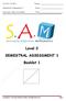 02 SA1 1/3 WS Name: Semestral Assessment 1. Level 2 SEMESTRAL ASSESSMENT 1. Booklet 1