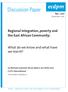 Discussion Paper. Regional integration, poverty and the East African Community: What do we know and what have we learnt? No CUTS International