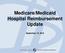Medicare/Medicaid Hospital Reimbursement Update. September 13, 2012