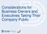Considerations for Business Owners and Executives Taking Their Company Public