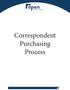 Correspondent Purchasing Process