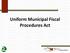 Uniform Municipal Fiscal Procedures Act