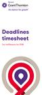 Deadlines timesheet Tax fulfillments for 2018