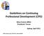 Guidelines on Continuing Professional Development (CPD)