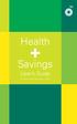 Health. Savings. User s Guide