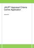 JAUPT Appraisal Criteria Centre Application