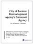 City of Barstow Redevelopment Agency s Successor Agency