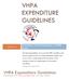 VHPA EXPENDITURE GUIDELINES