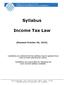 Syllabus. Income Tax Law