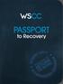 PASSPORT. to Recovery. Table of Contents