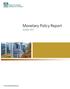 Monetary Policy Report. October 2011
