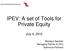 IPEV: A set of Tools for Private Equity