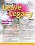 Leave. Legacy. How to. How to get started WHAT S INSIDE. WHAT S INSIDE expert advice information about charities personal stories