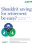Shouldn t saving for retirement