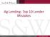 Ag Lending: Top 10 Lender Mistakes Snell & Wilmer