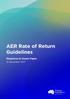 AER Rate of Return Guidelines. Response to Issues Paper