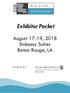 Exhibitor Packet. August 17-19, 2018 Embassy Suites Baton Rouge, LA. hosted by: