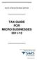 TAX GUIDE FOR MICRO BUSINESSES 2011/12