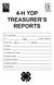 4-H YDP TREASURER S REPORTS