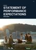 STATEMENT OF PERFORMANCE EXPECTATIONS