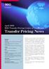 April 2009 BDO Transfer Pricing Centre of Excellence Transfer Pricing News
