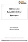 2020 Innovation. Budget 2015 Webinar. March 2015