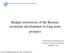 Budget restrictions of the Russian economic development in long-term prospect