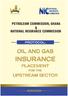 INSURANCE INSURANCE OIL AND GAS PLACEMENT UPSTREAM SECTOR PETROLEUM COMMISSION, GHANA & PROTOCOL: FOR THE NATIONAL INSURANCE COMMISSION