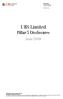 UBS Limited. Pillar 3 Disclosures. June UBS Limited 1 Finsbury Avenue London, EC2M 2PP.