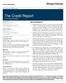 The Credit Report Fixed Income Strategy