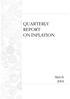 QUARTERLY REPORT ON INFLATION