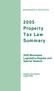 2005 Property Tax Law Summary Minnesota Legislative Regular and Special Session
