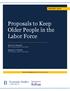 Proposals to Keep Older People in the Labor Force