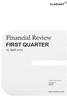 Financial Review FIRST QUARTER