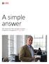 A simple answer. UBS Retirement Plan Manager program Investment management for your plan