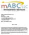 mabc Investment Advisors, LLC 16 Largo Hitchcock, TX (Houston, TX) (Pagosa Springs, CO)