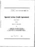 Special Action Credit Agreement