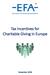 Tax Incentives for Charitable Giving in Europe