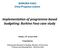 Implementation of programme-based budgeting: Burkino Faso case study