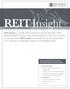 REIT Insight NEWSLETTER SEPTEMBER In this month s REIT Insight the two major themes of focus include: