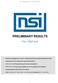NSI PRELIMINARY FULL YEAR RESULTS 2018 PRELIMINARY RESULTS FULL YEAR 2018