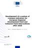 Development of a system of common indicators for European Regional Development Fund and Cohesion Fund interventions after 2020
