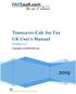 Timesaver:Calc for Tax UK User s Manual