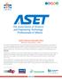 ASET Retiree Benefits Plan Effective November 1, 2018