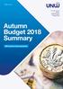 Autumn Budget 2018 Summary