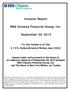 Investor Report. RBS Citizens Financial Group, Inc. September 30, 2012