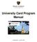 University Card Program Manual
