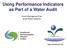 Using Performance Indicators as Part of a Water Audit